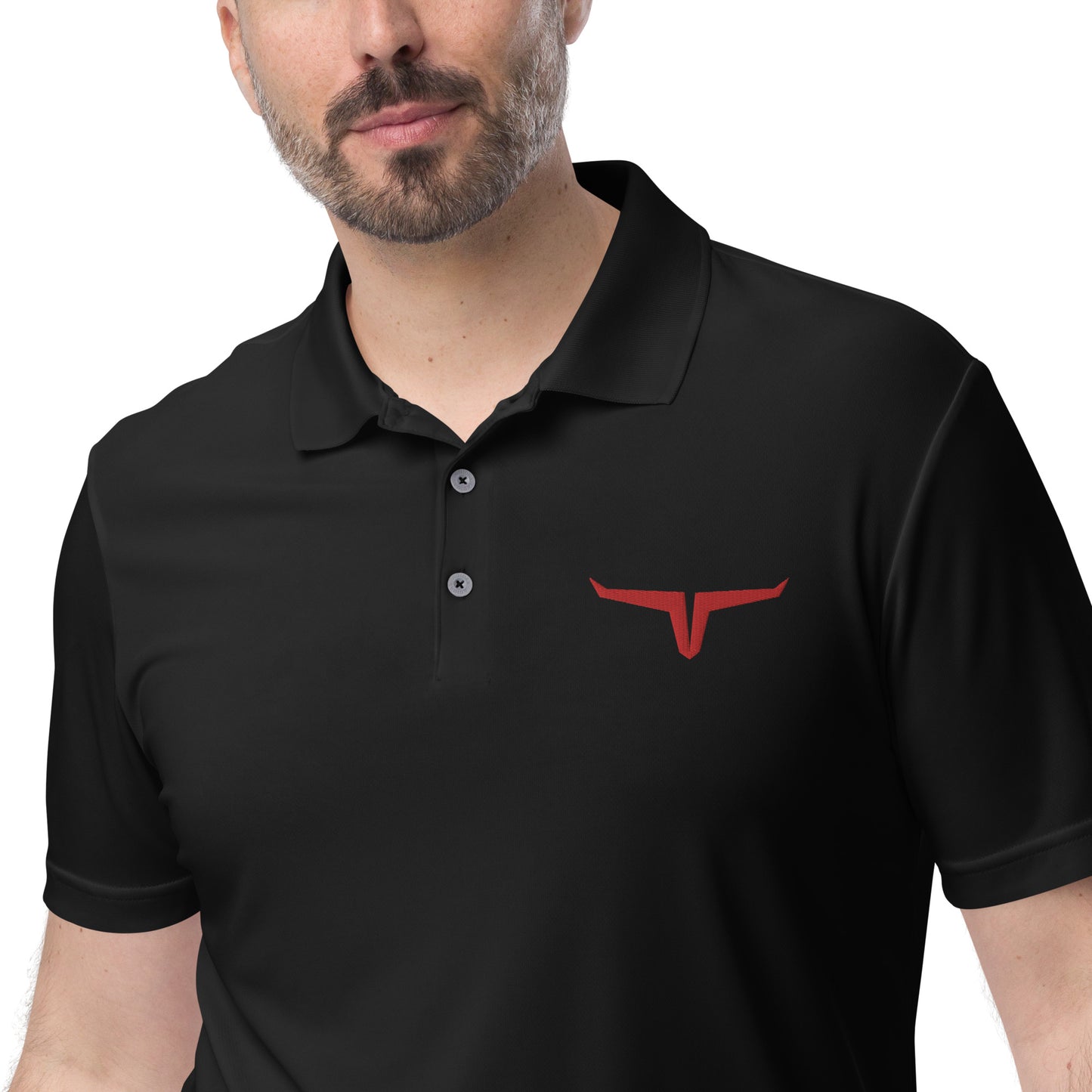 LL Ranch Horns Adidas performance polo shirt