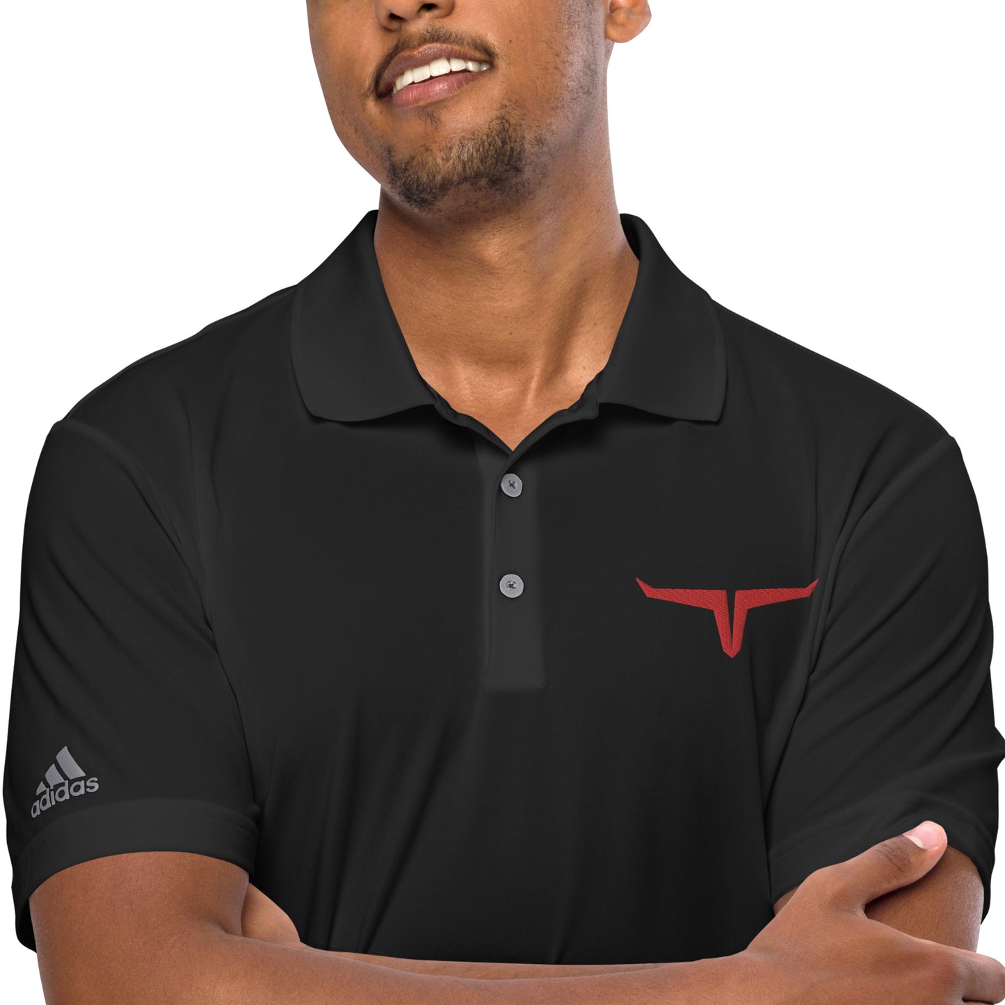 LL Ranch Horns Adidas performance polo shirt