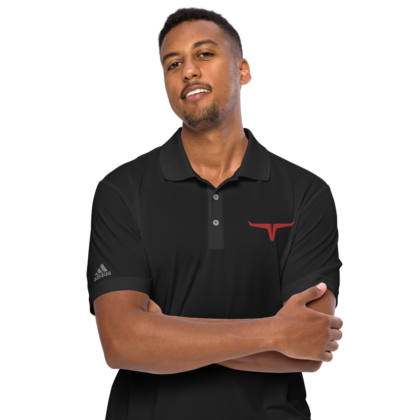 LL Ranch Horns Adidas performance polo shirt