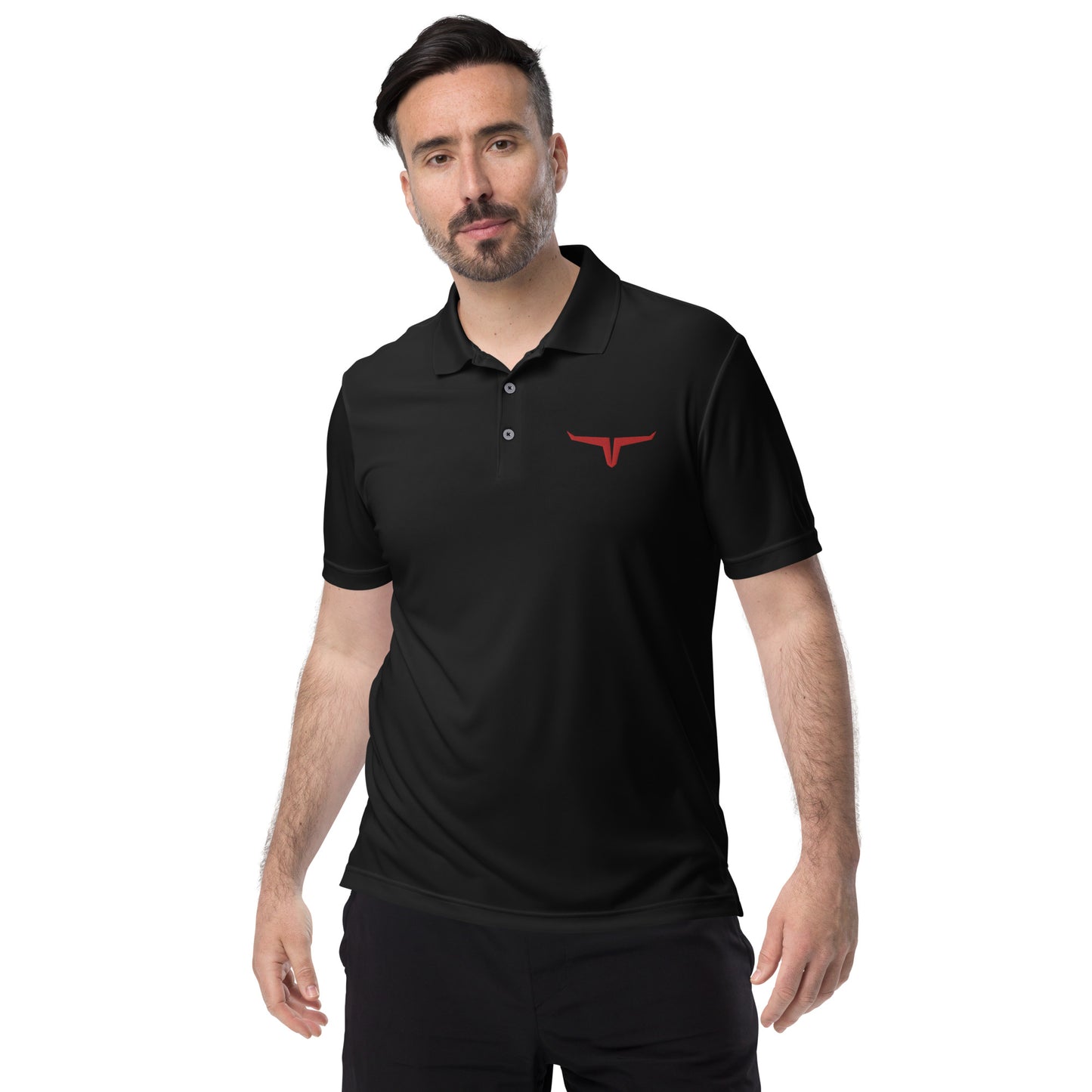 LL Ranch Horns Adidas performance polo shirt