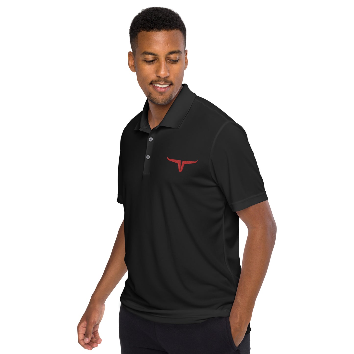 LL Ranch Horns Adidas performance polo shirt